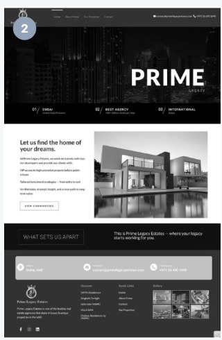 Prime Legacy website project